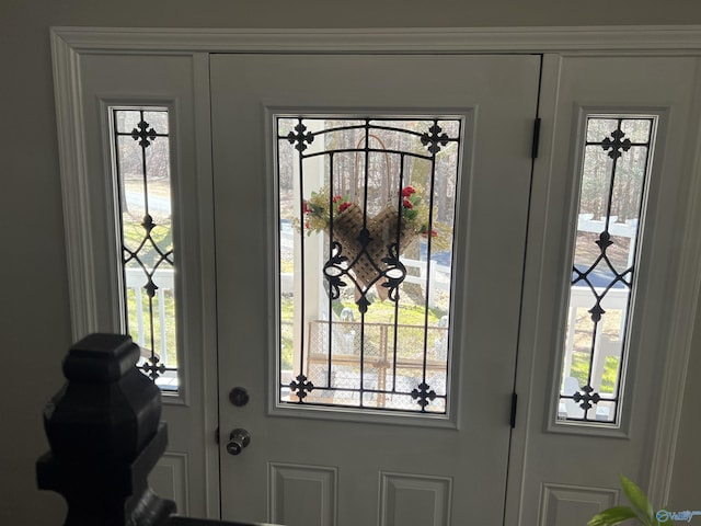 doorway to outside with plenty of natural light