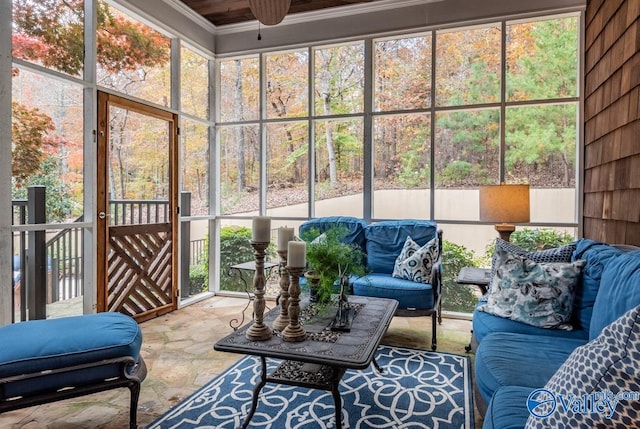 view of sunroom