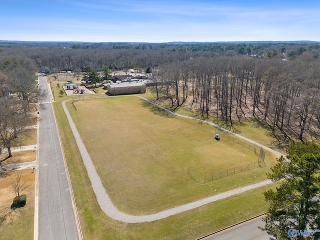 drone / aerial view featuring a rural view