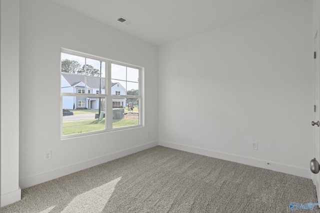 carpeted spare room with plenty of natural light