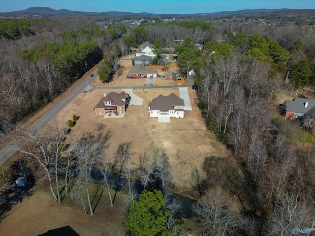 aerial view featuring a mountain view