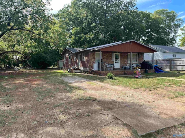 view of front of property with a porch