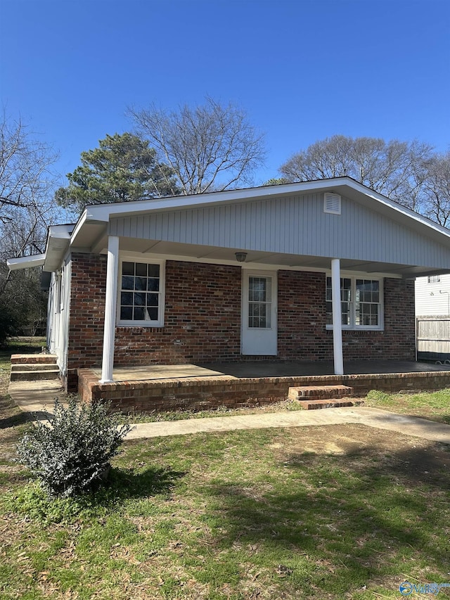 view of front of home with a porch