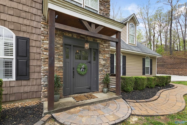 view of doorway to property