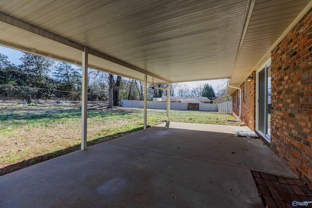 view of patio with a fenced backyard