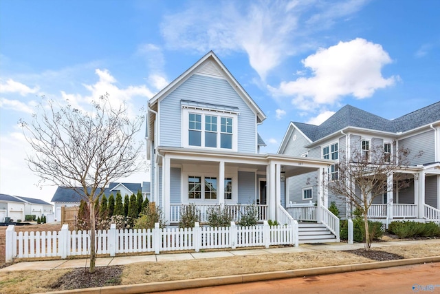 view of front of house with covered porch