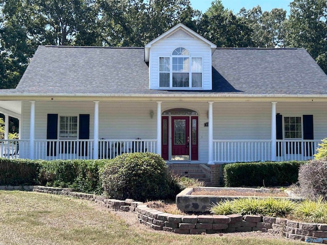 view of front of home with covered porch