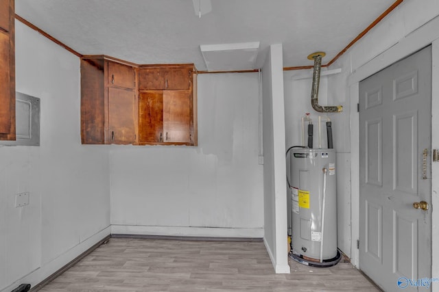 utility room with water heater