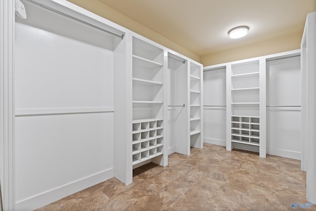 view of walk in closet