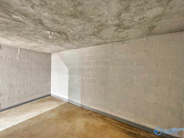 interior space featuring unfinished concrete floors