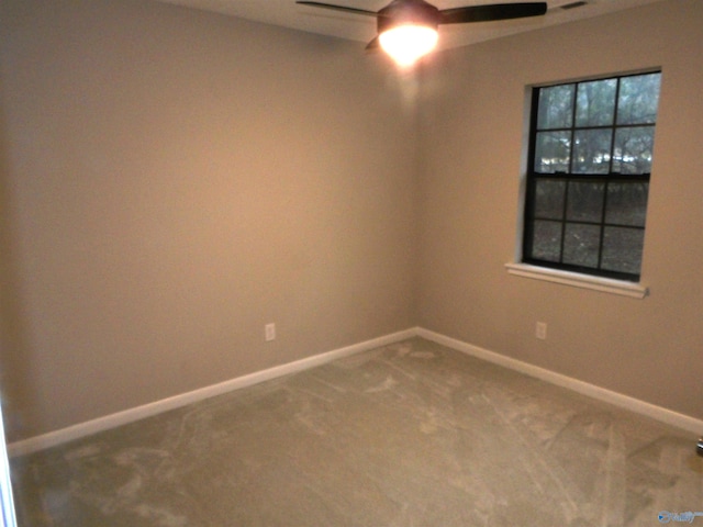 view of carpeted spare room