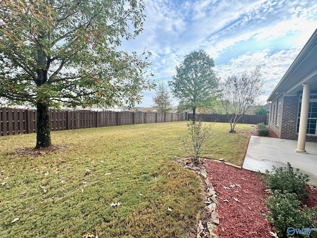 view of yard with a patio