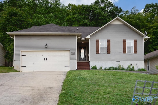 204 Hollington Dr, Huntsville, AL 35811 - single story home with driveway, a front lawn, and an attached garage