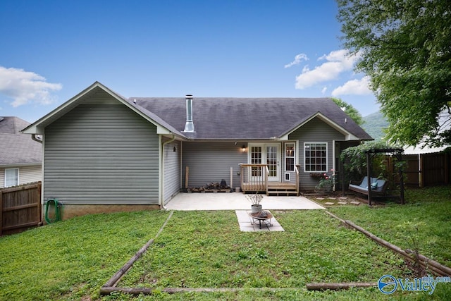 204 Hollington Dr, Huntsville, AL 35811 - rear view of property featuring a patio area and roof with shingles