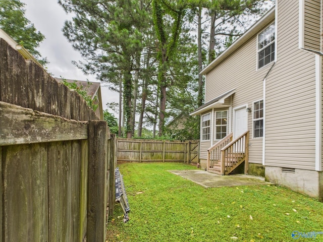 202 Declaration Cir, Madison, AL 35758 - fenced backyard featuring entry steps and a patio area