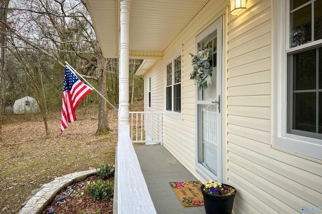 view of patio / terrace with a porch