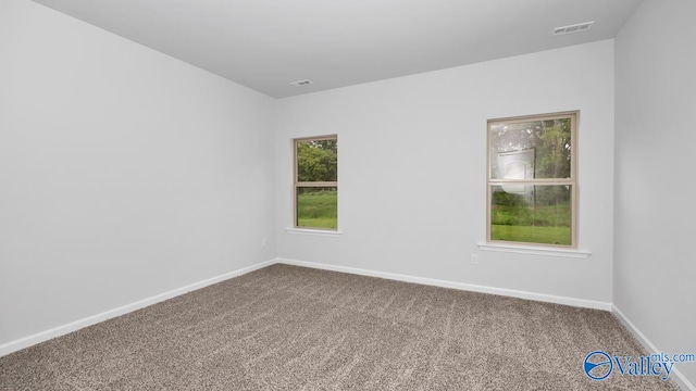 spare room with carpet floors