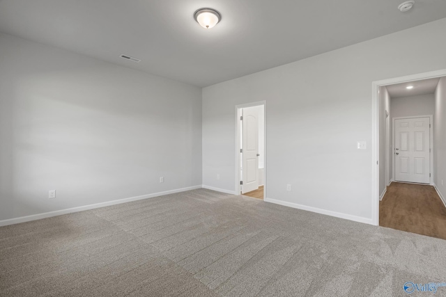 view of carpeted spare room