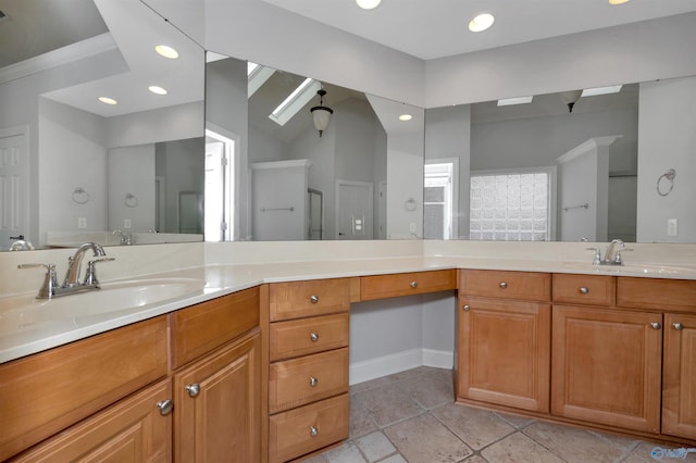 bathroom with vanity