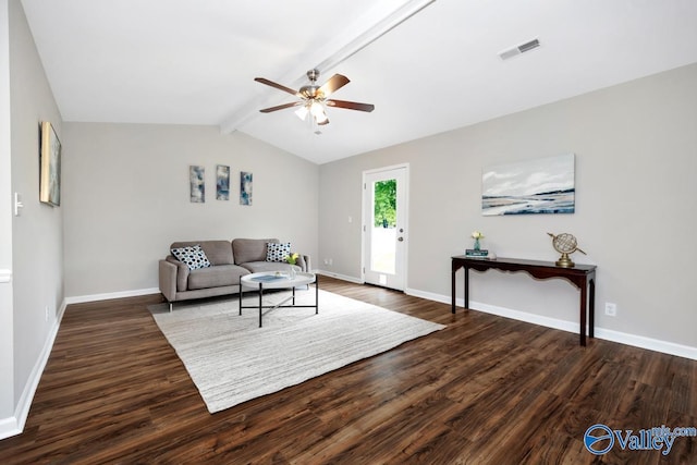 1503 Cedarwood Cir, Huntsville, AL 35803 - living area featuring a ceiling fan, wood finished floors, and baseboards