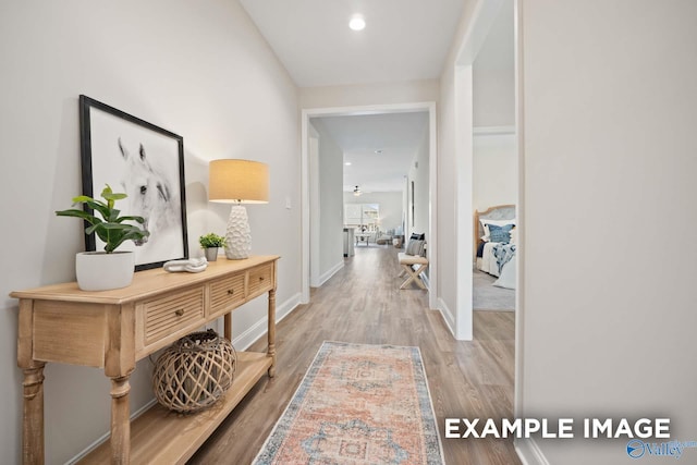3713 Jaguar Way, Huntsville, AL 35810 - hall with light wood-type flooring and recessed lighting