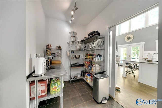 pantry featuring french doors