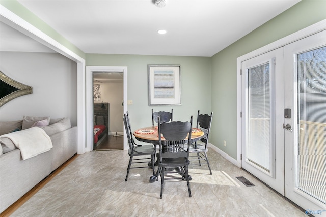 view of dining room