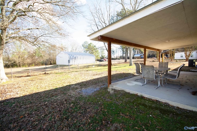 view of yard with a patio