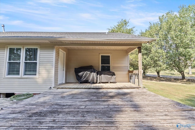 view of wooden deck