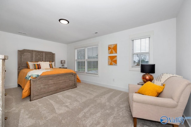 bedroom featuring carpet flooring