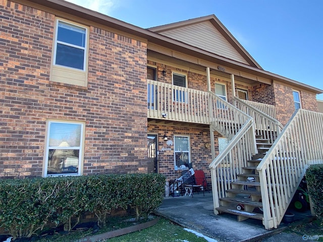 back of property with a patio area
