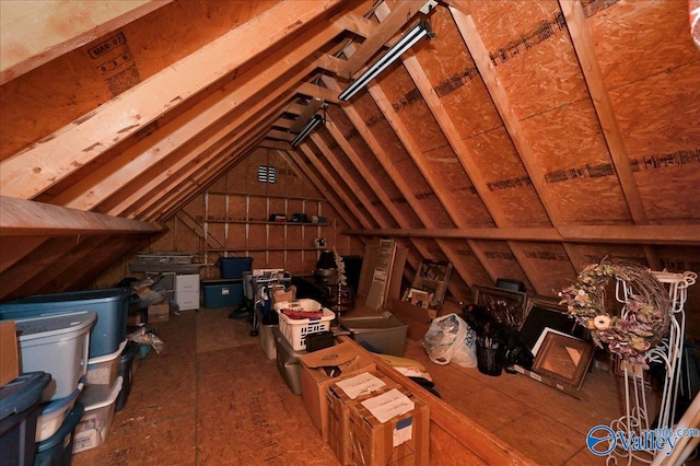 view of attic