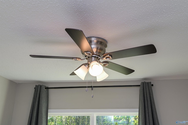 interior details with ceiling fan