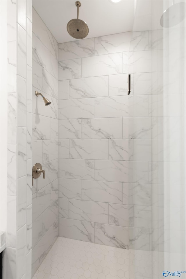 bathroom featuring walk in shower