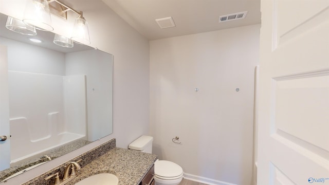209 Roman Randall Rd, New Market, AL 35761 - bathroom featuring toilet, vanity, and visible vents