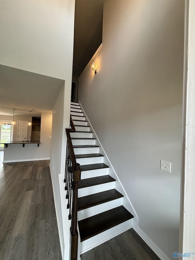 209 Roman Randall Rd, New Market, AL 35761 - stairs with wood finished floors and baseboards