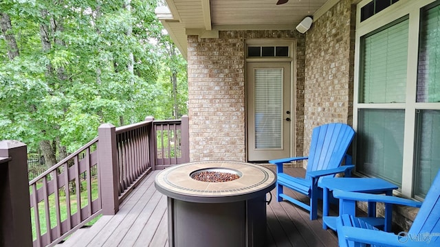 10 Verdant Cir SE, Huntsville, AL 35803 - wooden deck featuring a fire pit