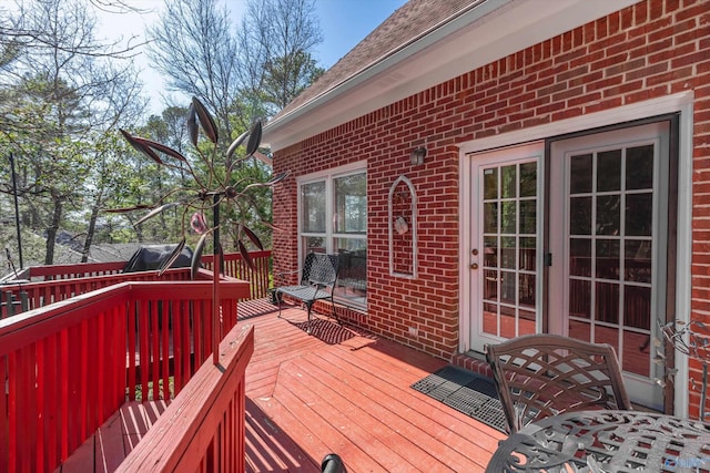 view of wooden deck