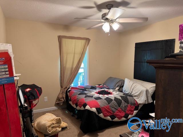 117 Simmons Cir, Fayetteville, TN 37334 - bedroom with carpet, baseboards, and ceiling fan