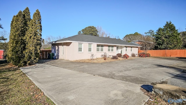 view of ranch-style home