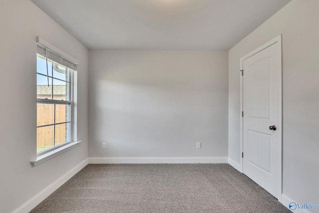 view of carpeted empty room