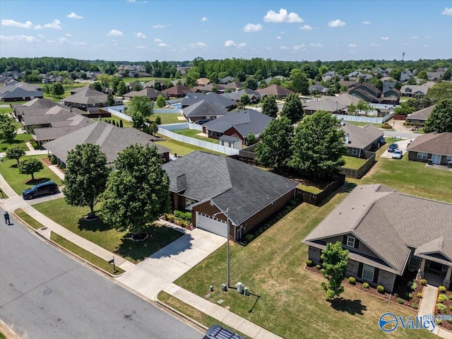 birds eye view of property featuring a residential view