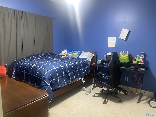 view of carpeted bedroom