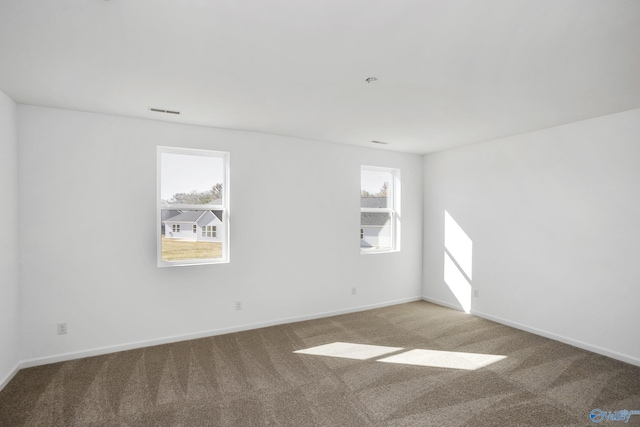 view of carpeted spare room