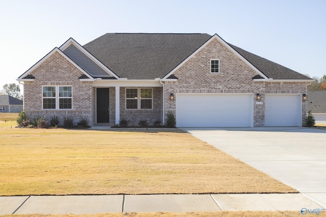 view of front facade with a garage