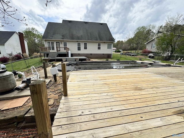deck with fence