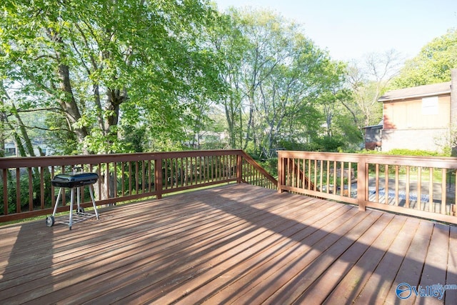 deck with grilling area