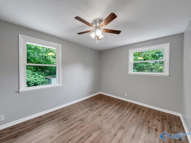 2612 Valley Brook Dr, Huntsville, AL 35811 - empty room featuring wood finished floors and ceiling fan