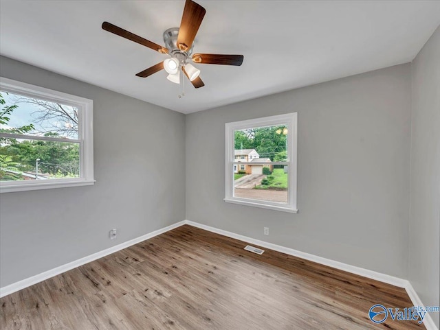 2612 Valley Brook Dr, Huntsville, AL 35811 - unfurnished room featuring wood finished floors and ceiling fan
