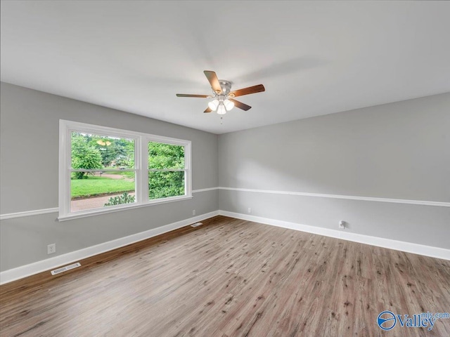 2612 Valley Brook Dr, Huntsville, AL 35811 - empty room featuring wood finished floors and a ceiling fan